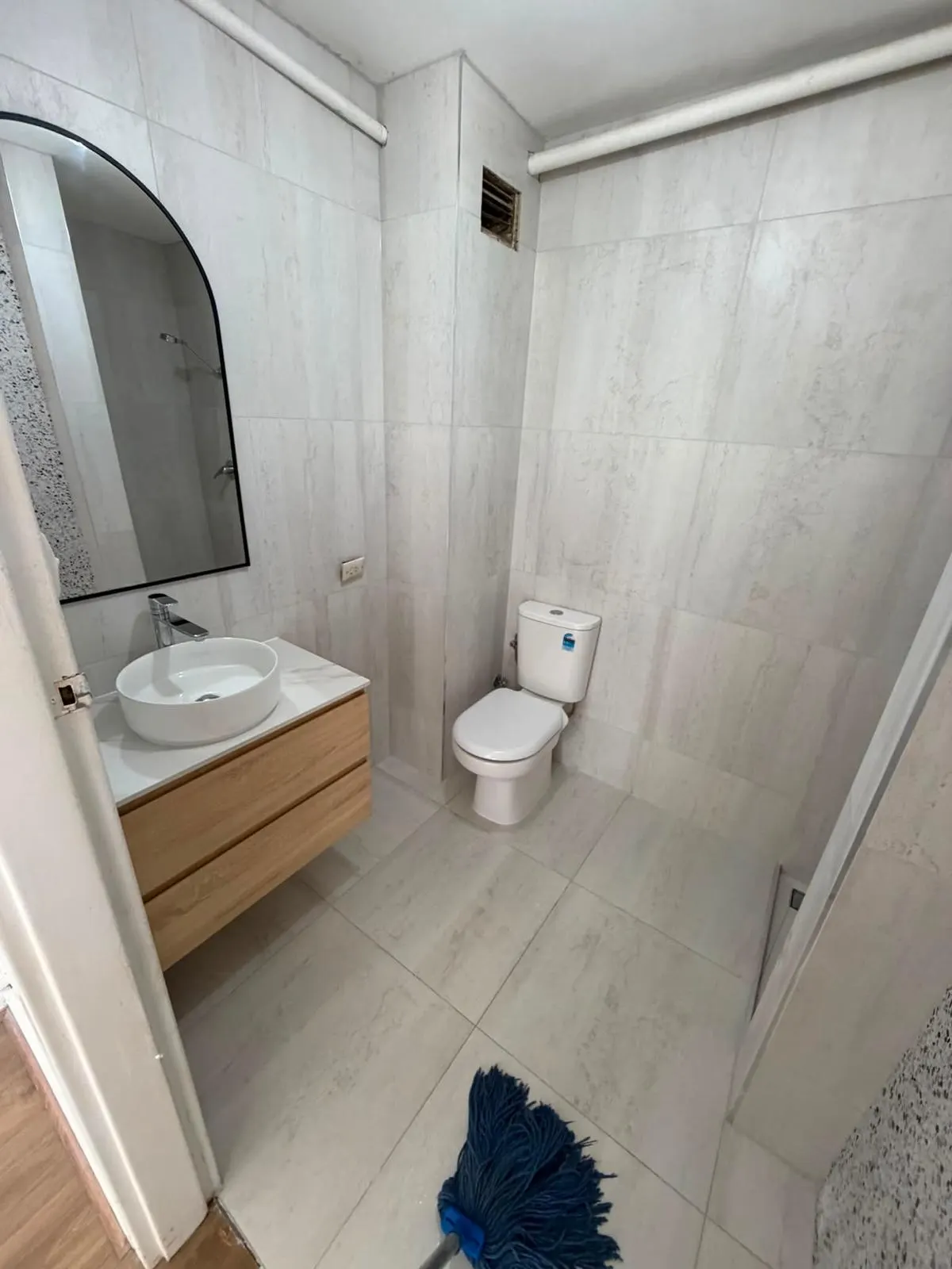 Bathroom floor and vanity - residential clean by Freshco Kleen in Perth