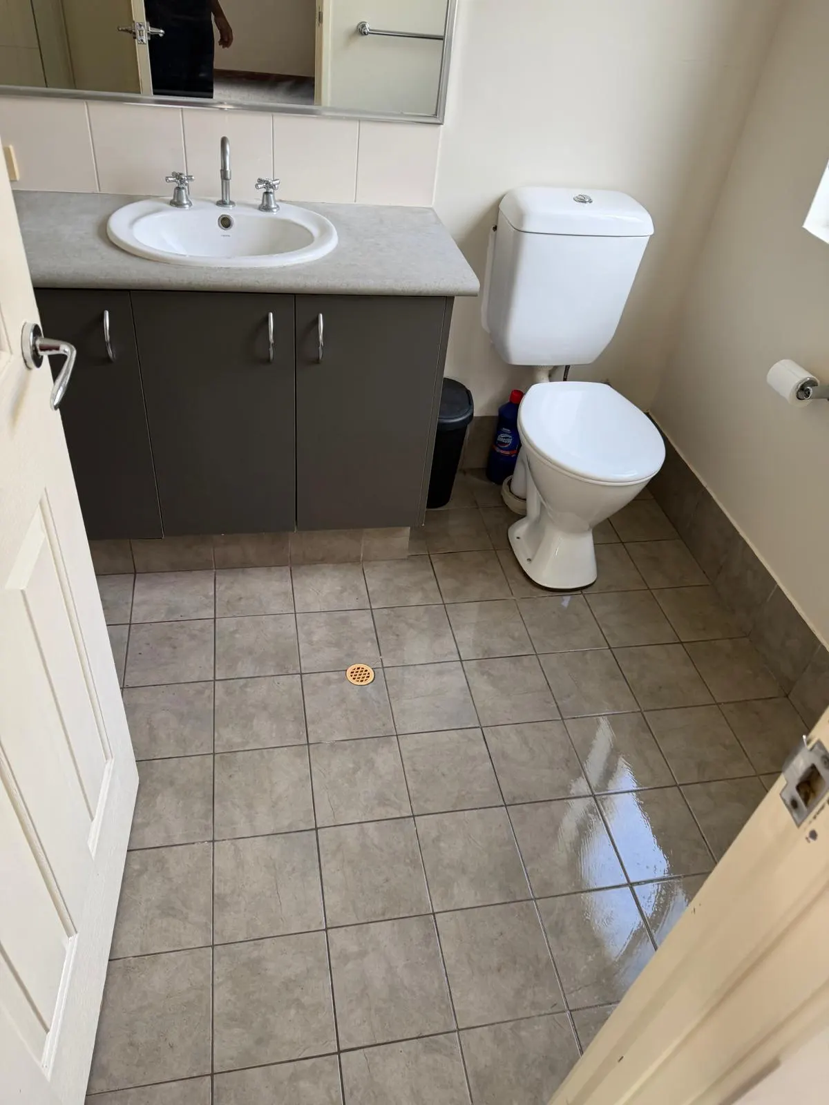 Toilet, vanity and floor tiles - residential clean by Freshco Kleen in Perth