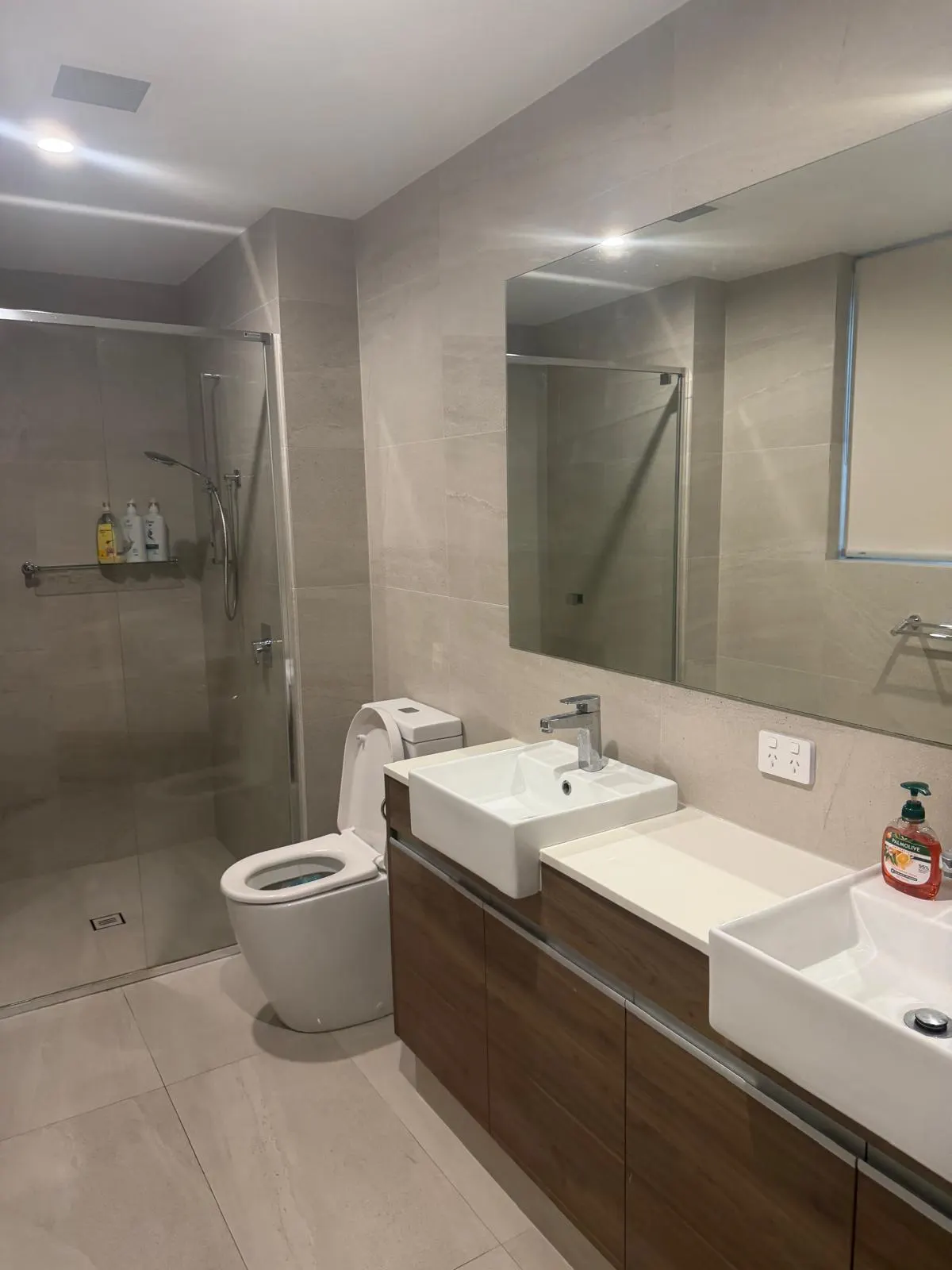 Bathroom vanity, mirror and shower glass - residential clean by Freshco Kleen in Perth