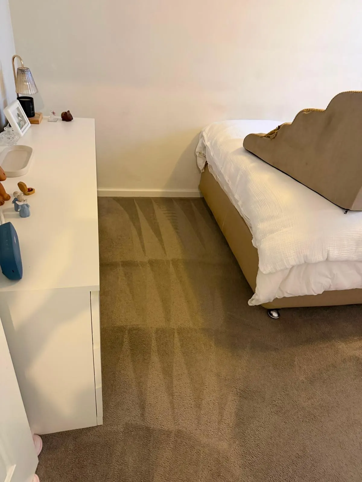 Bedroom carpet vacuumed - residential clean by Freshco Kleen in Perth