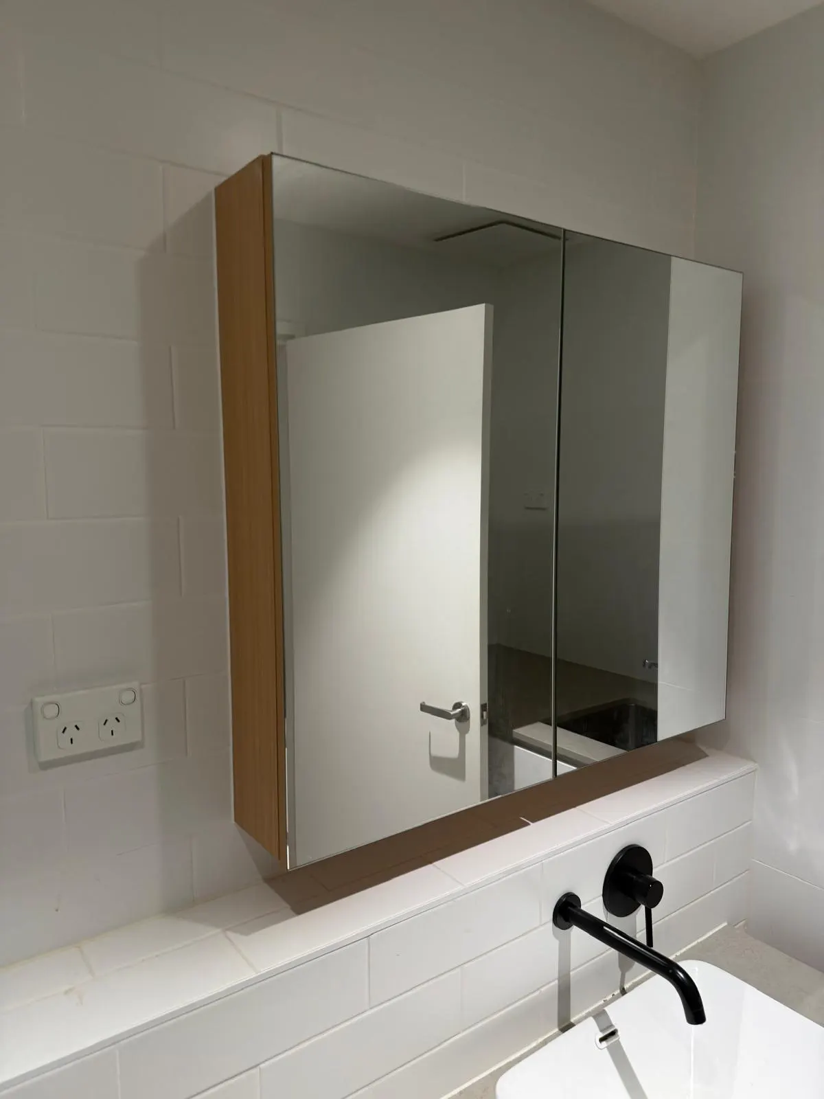 Mirror cabinet and tapware - residential clean by Freshco Kleen in Perth